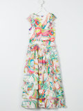 printed tiered ruffled dress