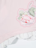 rose appliqué shorts