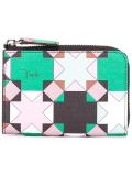 geometric print zipped wallet