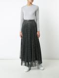pleated maxi skirt