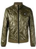 metallic quilted jacket