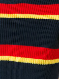 stripy sweater with ruffled sleeves
