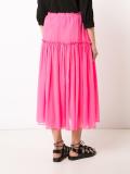 pleated midi skirt