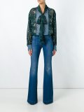 floral & dot print shirt 