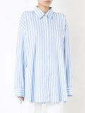 oversized candy stripe shirt