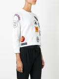 patch three-quarter sleeved sweatshirt 