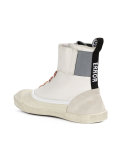 strapped hi-top canvas sneakers