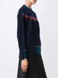 Nordic intarsia patchwork sweater