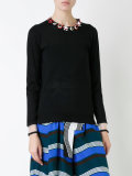 floral embellished jumper