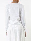 ruched cropped blouse