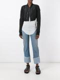 Glitter cropped bomber jacket