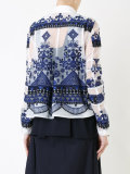 embroidered organza biker jacket