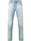 slim stonewashed jeans