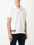 striped detail polo shirt