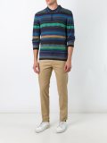 striped longsleeved polo shirt