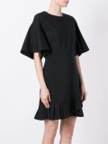 ruffle detail asymmetric dress