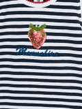 striped strawberry detail top