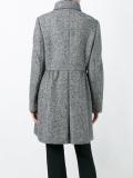 herringbone double breasted coat