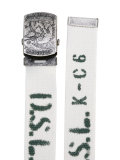slogan embroidered belt