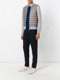 contrast sleeve quilted jacket