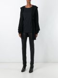button down hooded cardi-coat