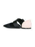 snakeskin effect buckled flats