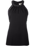 crystal embellished sleeveless blouse