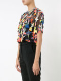 embroidered cropped blouse 