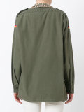 embellished collar military shirt 