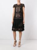 shortsleeved sheer dress