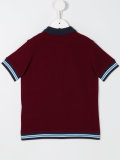 contrast collar polo shirt