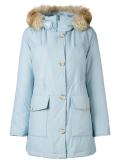 zipped hooded coat