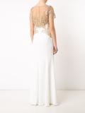 gold-tone embroidery long dress