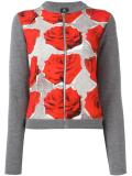 rose print  cardigan 