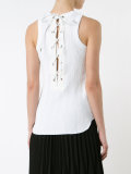lace-back ribbed vest
