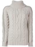 studded roll neck jumper