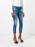 Twiggy cropped bleach jeans