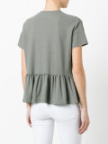 pleated hem T-shirt
