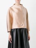 funnel neck boxy jacket