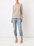 distressed tricot blouse