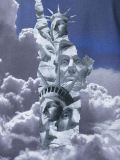 statue print T-shirt