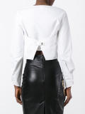 cropped long sleeved top