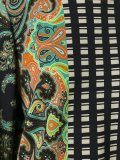 checked paisley print shift dress
