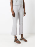 cropped kick flare trousers