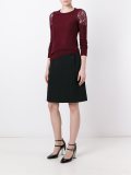lace panel knitted top