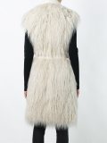 sleeveless belted coat
