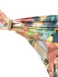 printed bandeau bikini set