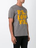 splatter print T-shirt