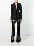 gold-tone detailing wide-legged trousers