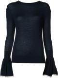pleated trim sweatshirt 
